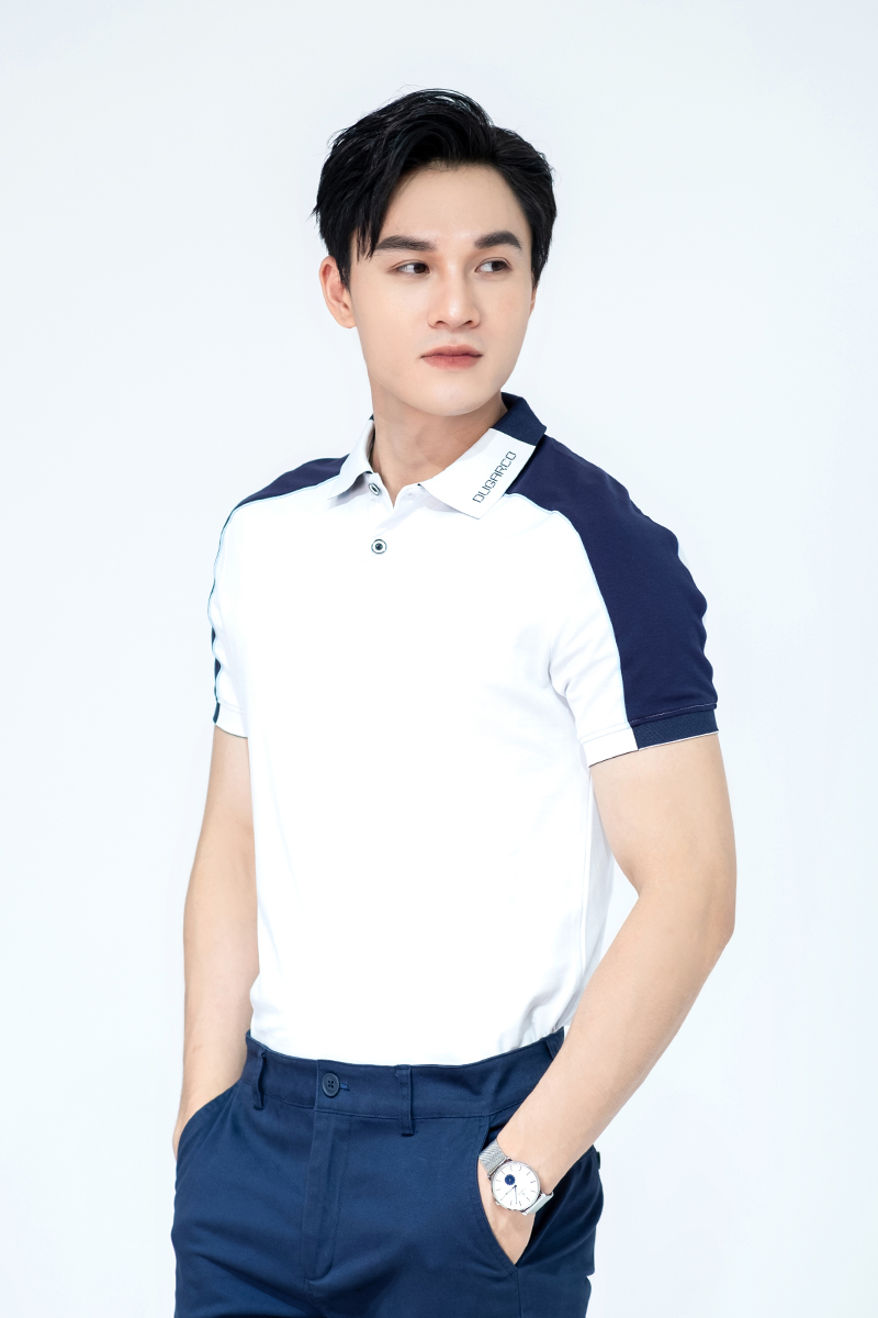 Ảnh của Áo Polo Dugarco nam tay vai phối màu - 228PLS22102